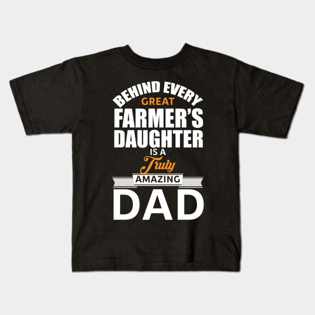 Farmer Daughter's Daddy Kids T-Shirt by Black Phoenix Designs